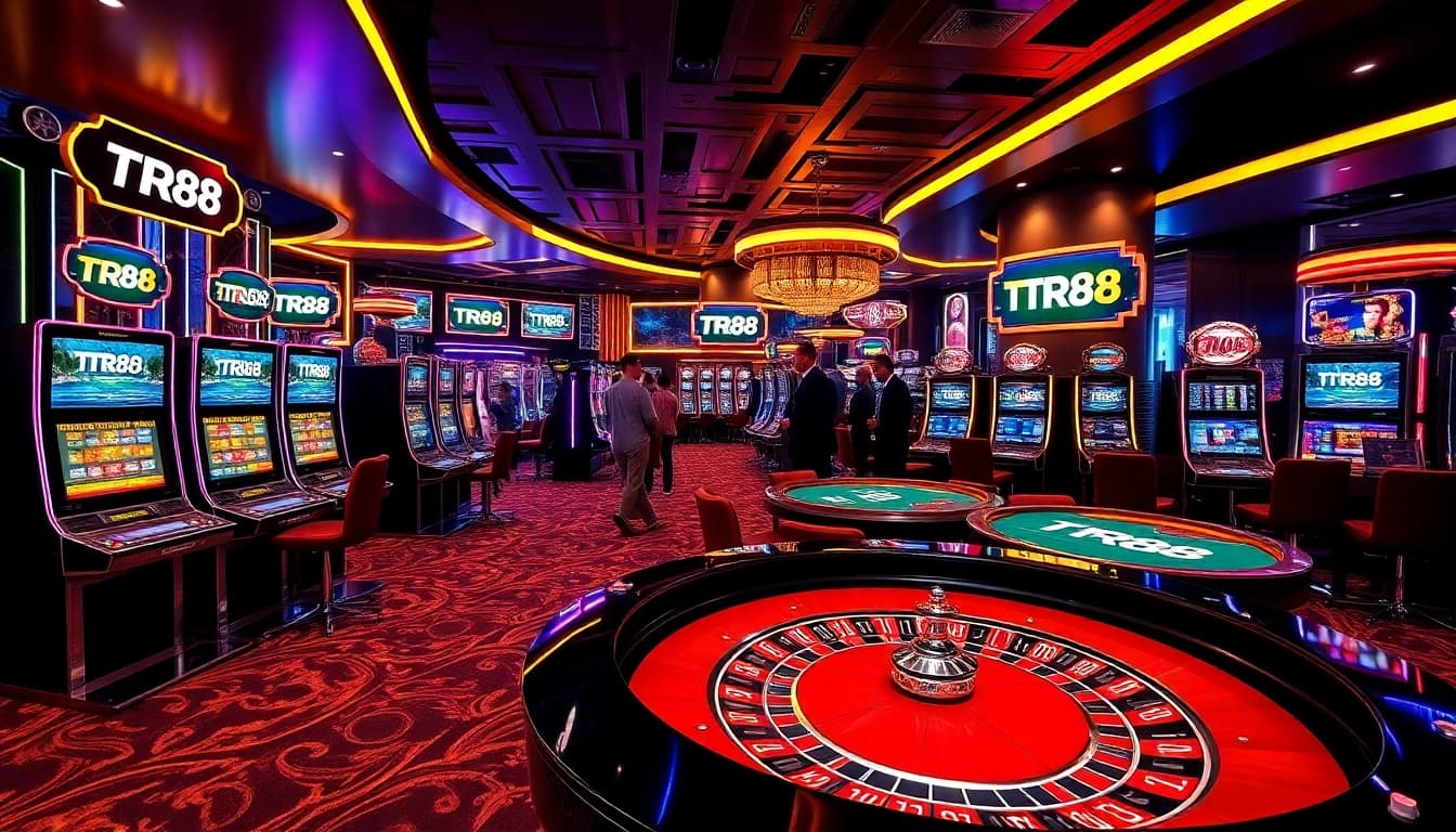 Experience the excitement of TR88 with luxurious casino games and vibrant high-tech tables.