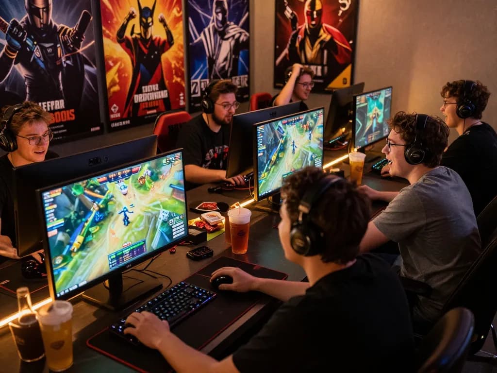 Friends engaging in esports betting at home, exploring ww88 gaming strategies