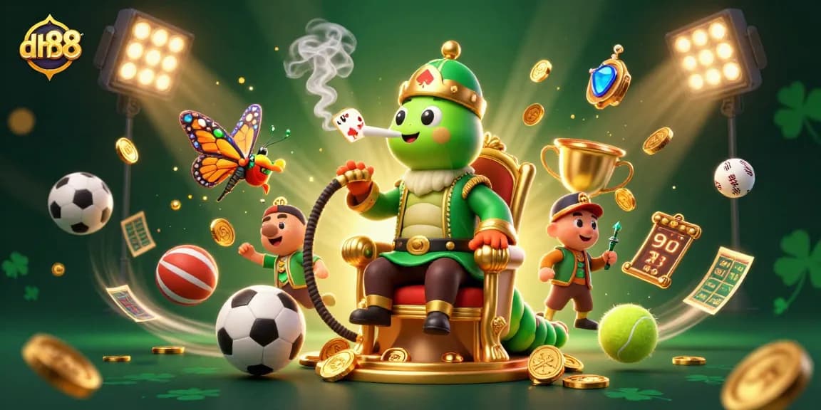 Experience thrilling poker action at dh88 with a charming caterpillar master and sports excitement!