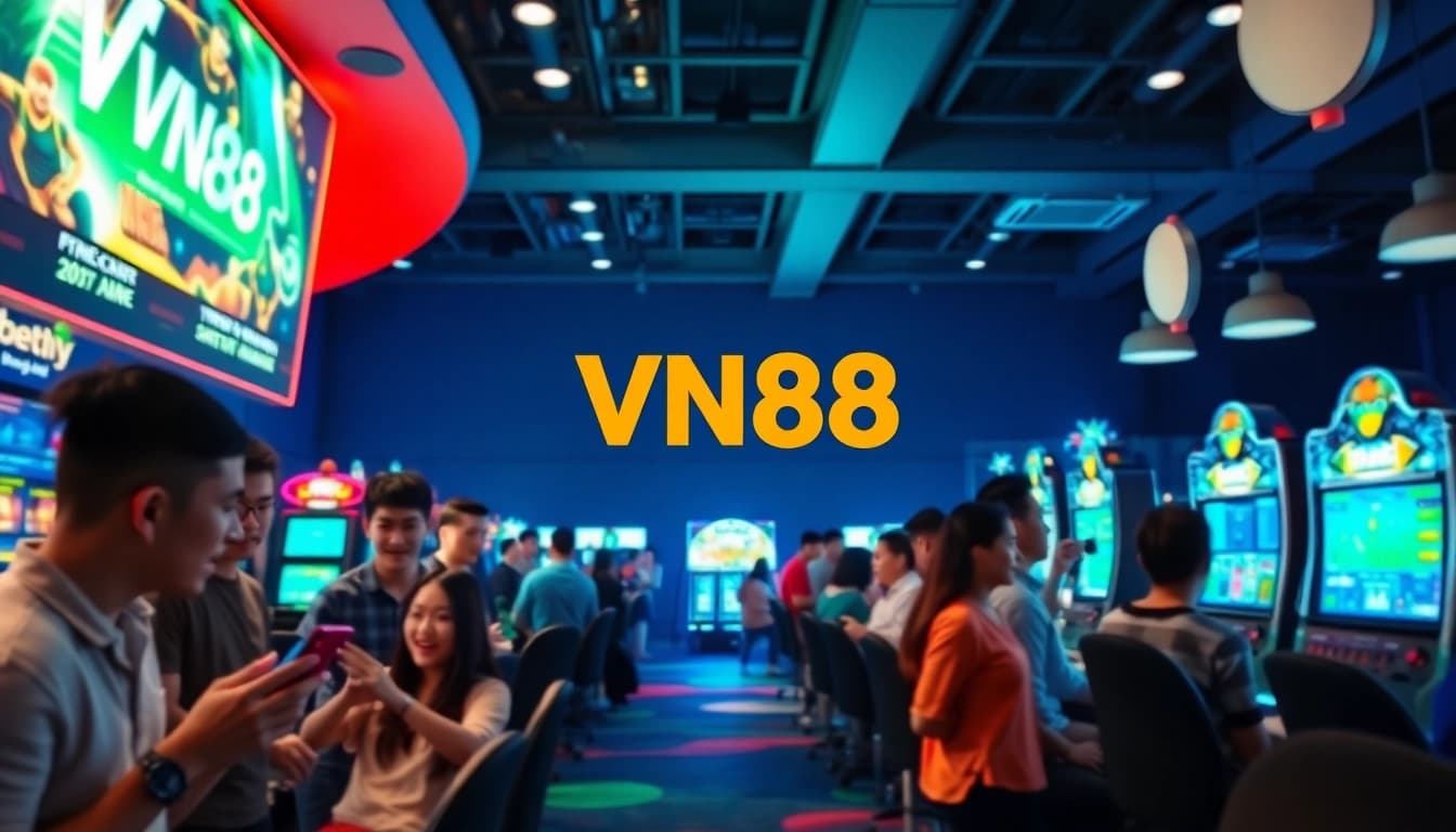 Engaged players enjoying various betting activities at VN88 platform, showcasing excitement and community.