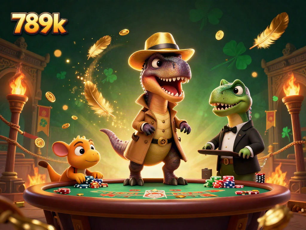 Engage in thrilling action at 789k casino as creatures play blackjack and avoid suspicion.