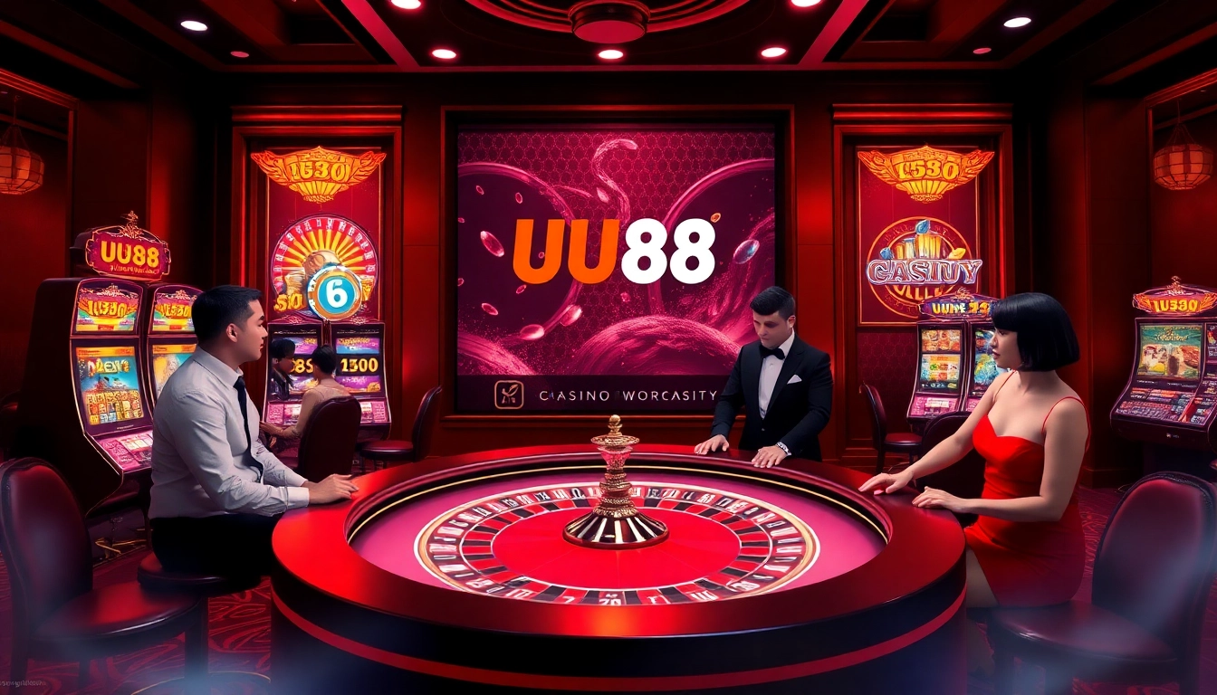 Experience the thrilling atmosphere of UU88 online casino with luxurious gaming interfaces.