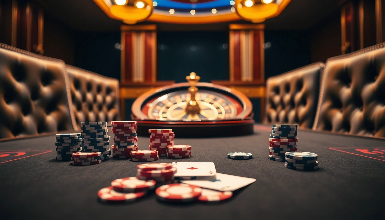 Experience high-stakes poker action with 68VIP's luxurious gaming scene featuring detailed cards and chips.