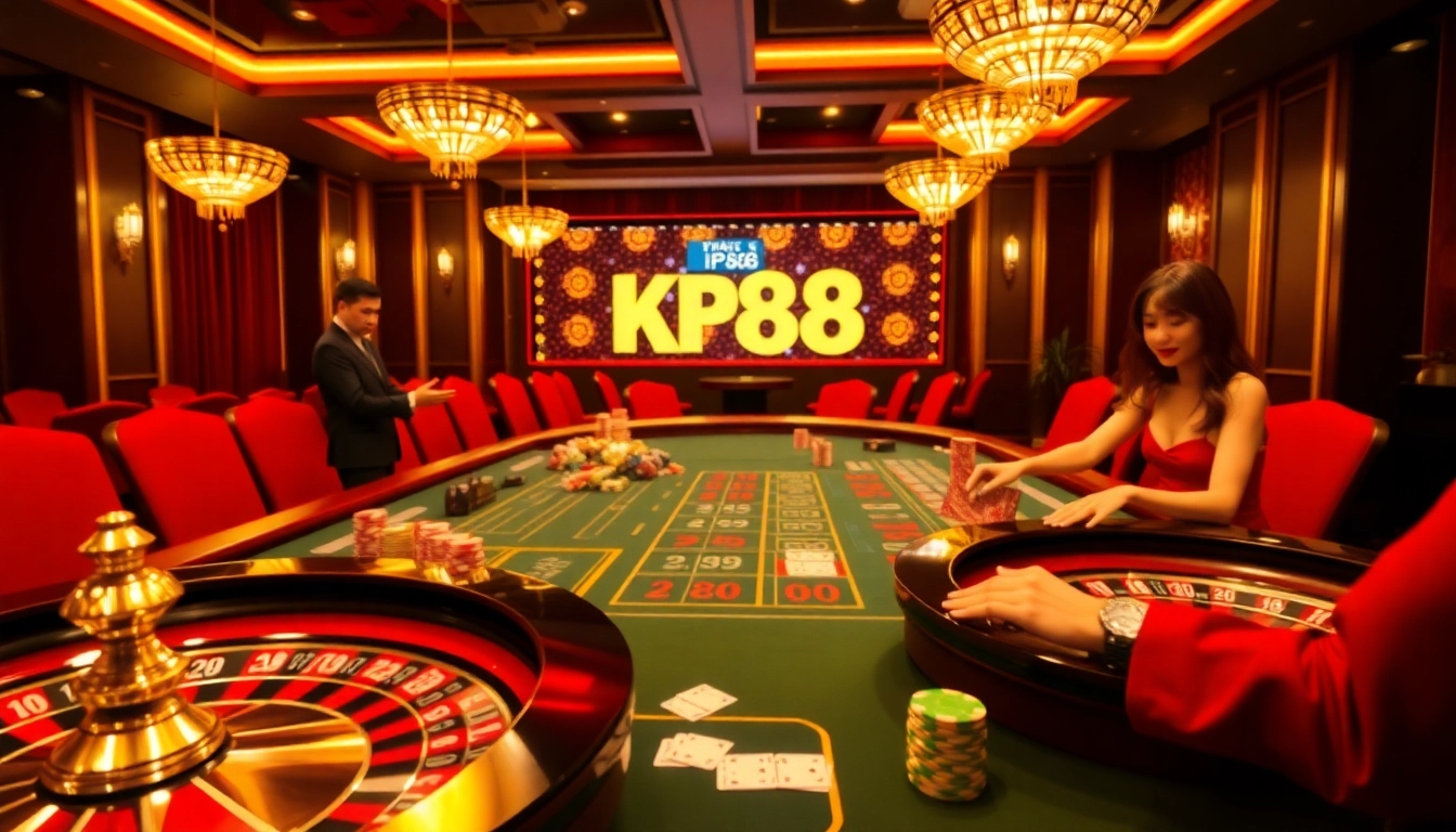 KP88 casino experience showcasing vibrant gaming excitement at the gambling table