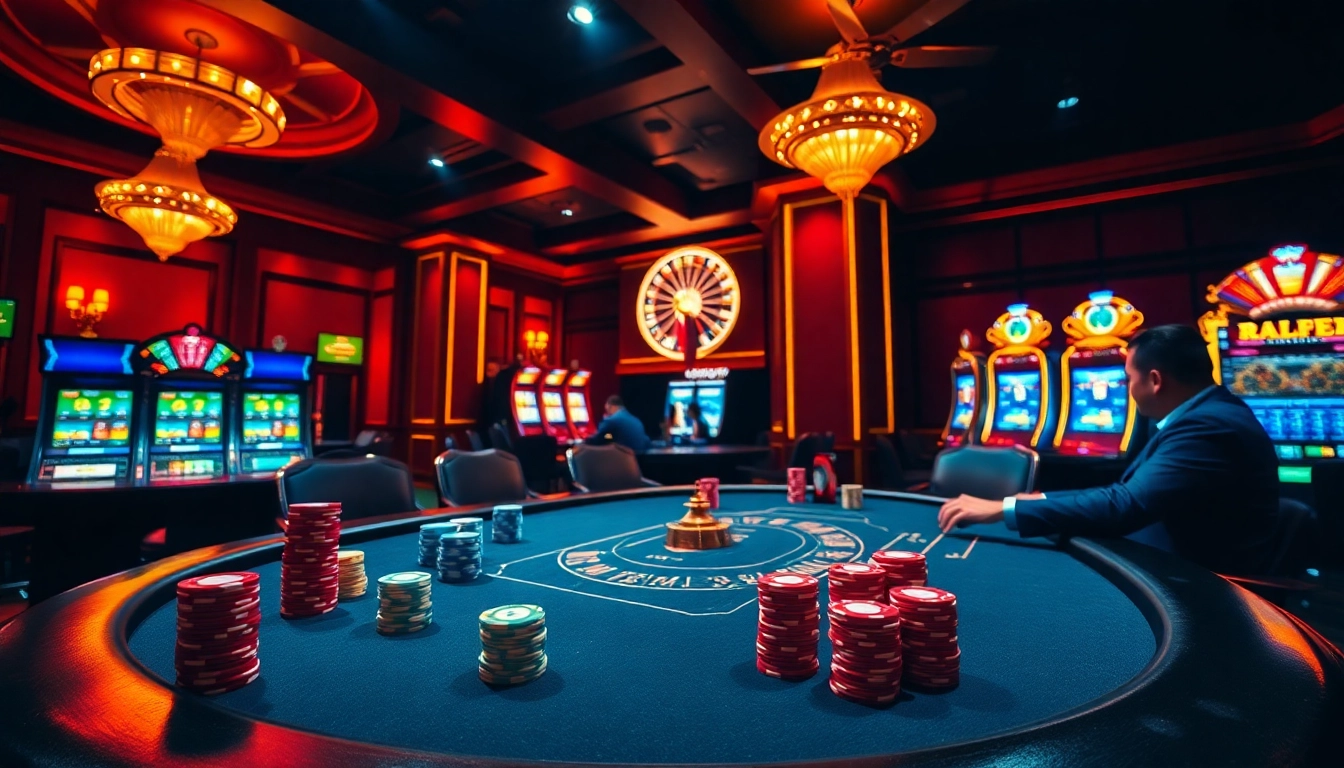 Experience excitement at the high-stakes poker table at https://saobet.website/ with vibrant casino elements.