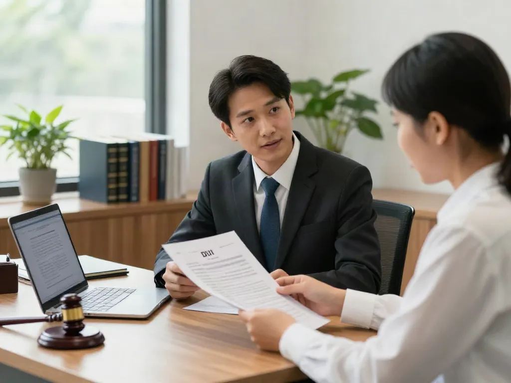 DUI lawyer Marietta consulting with a client in a professional office, discussing legal strategies.