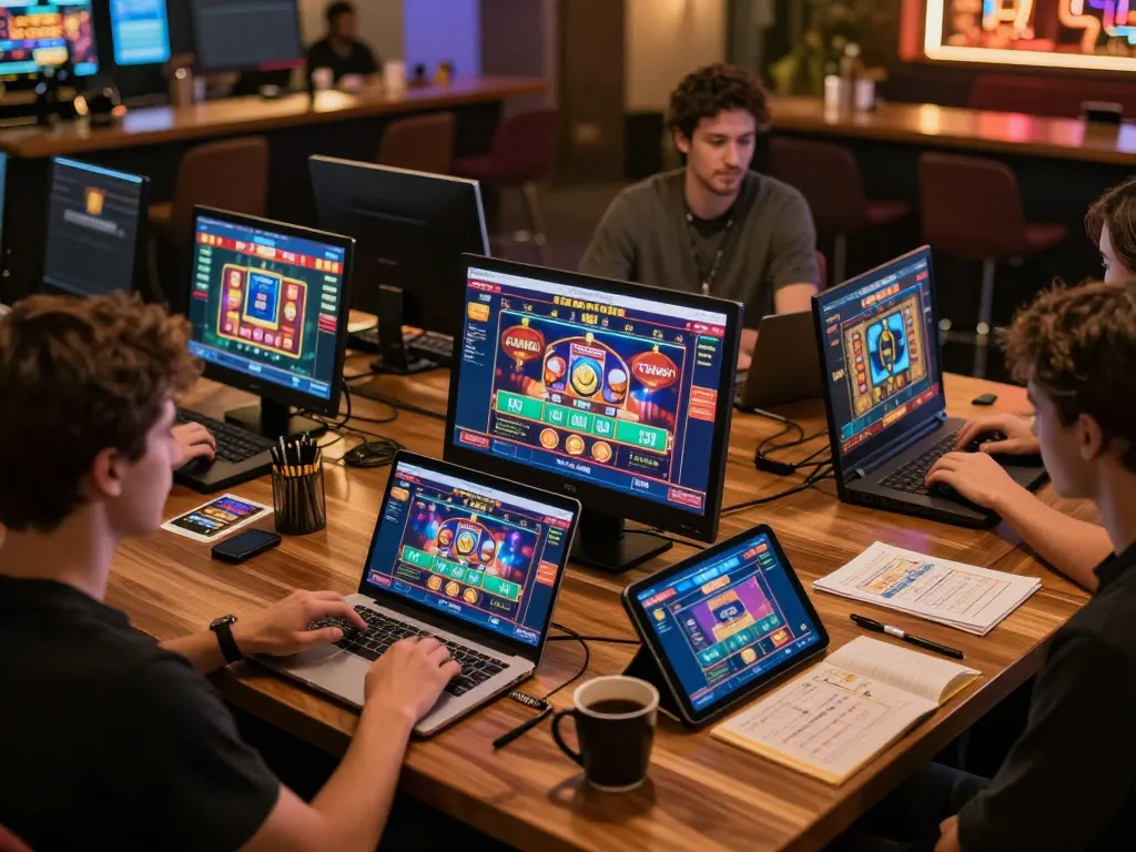 Players enjoy sam86 online casino games while strategizing in a cozy setting