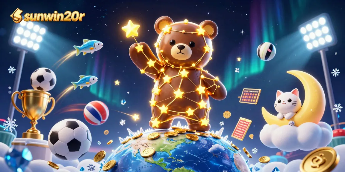Engage with sunwin20r as the constellation bear scoops coins in this dynamic casino scene.