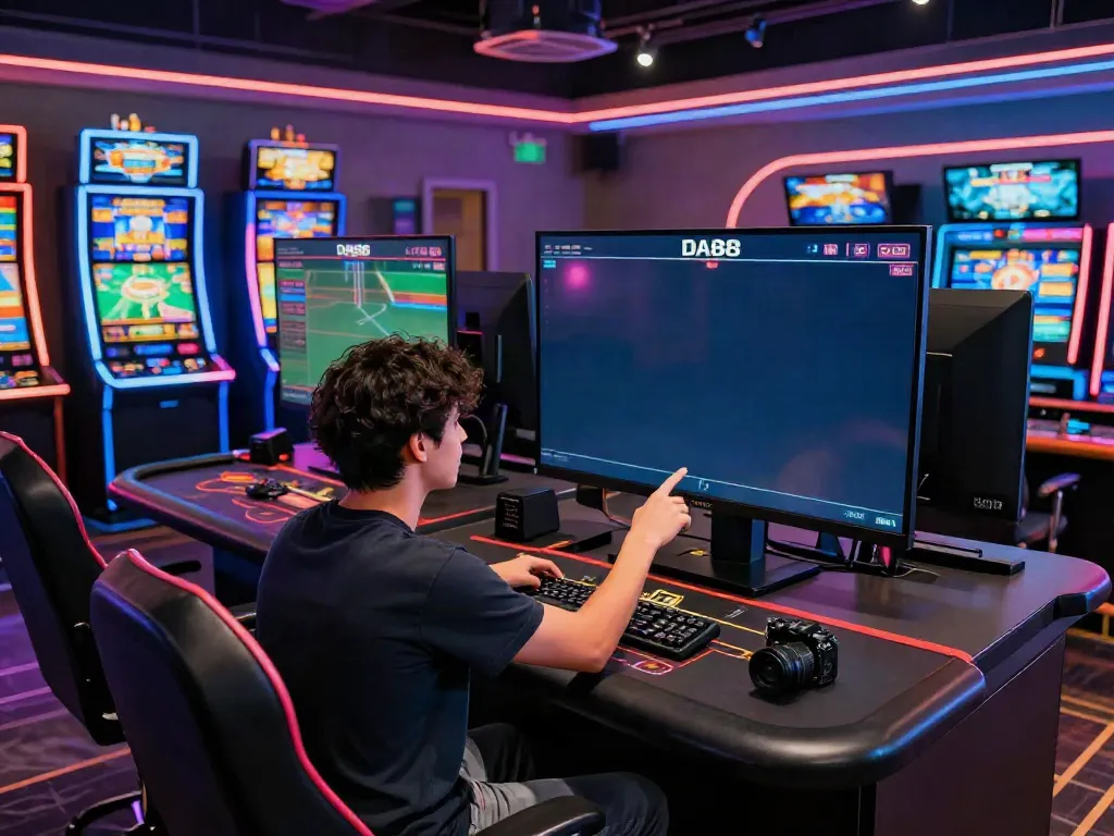 Player engaging with DA88 platform in a dynamic online gaming setup.