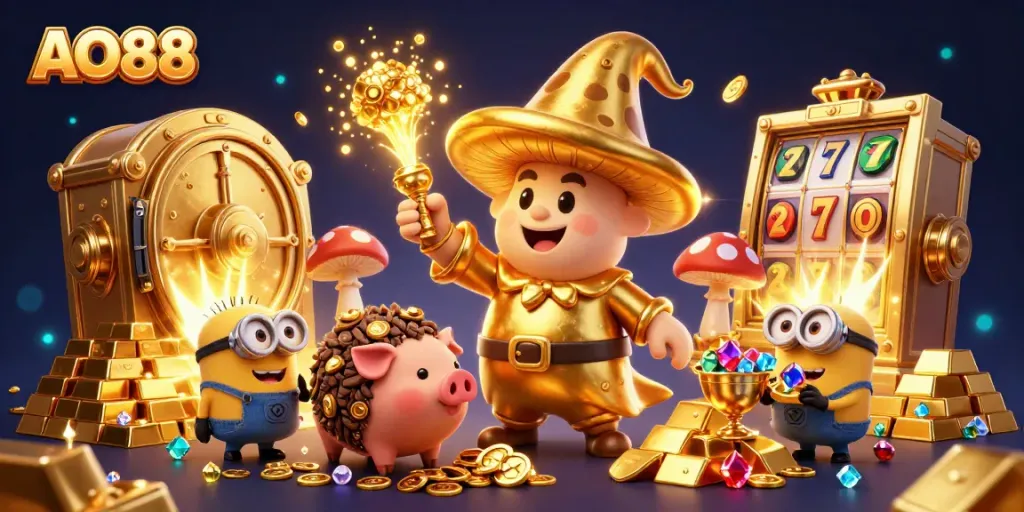 Engage with the thrilling world of AO88 casino as magical creatures unveil golden treasures.