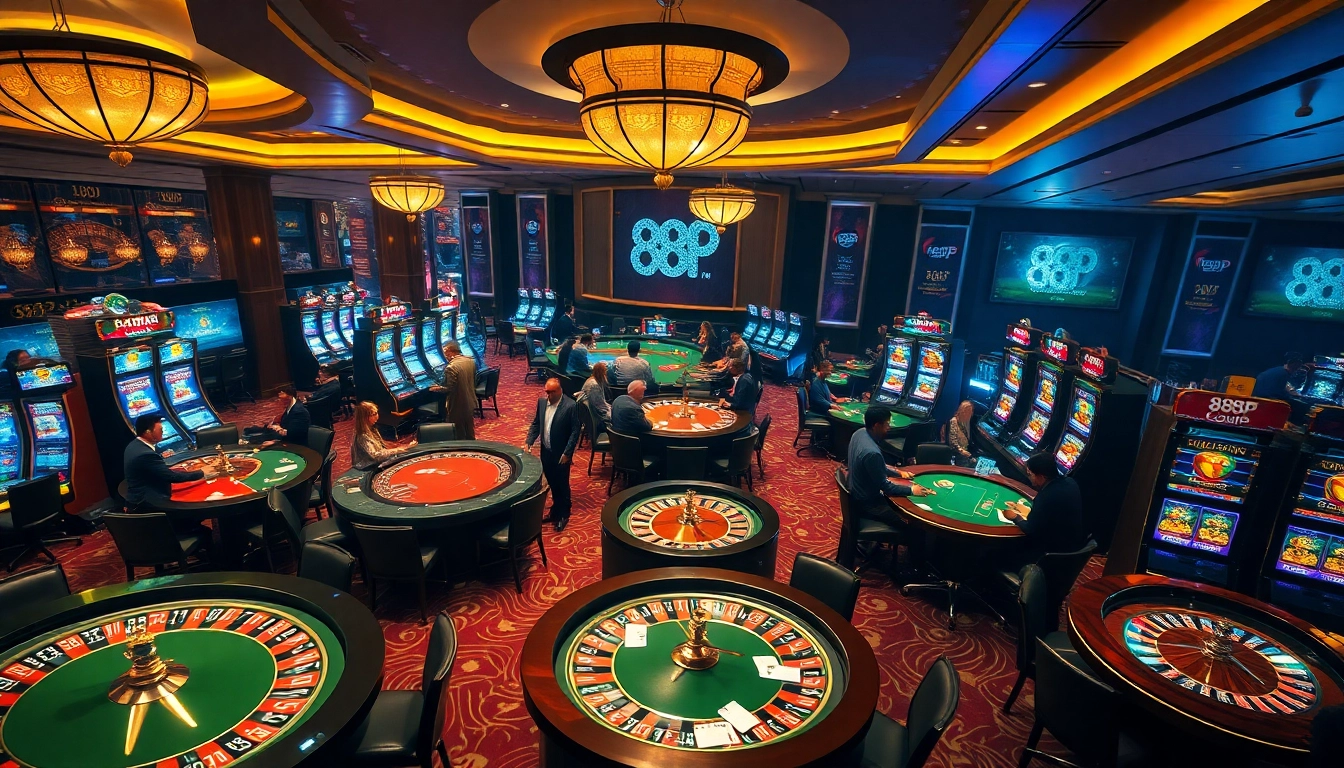 Players enjoying casino games at 888P, showcasing excitement and winning opportunities.