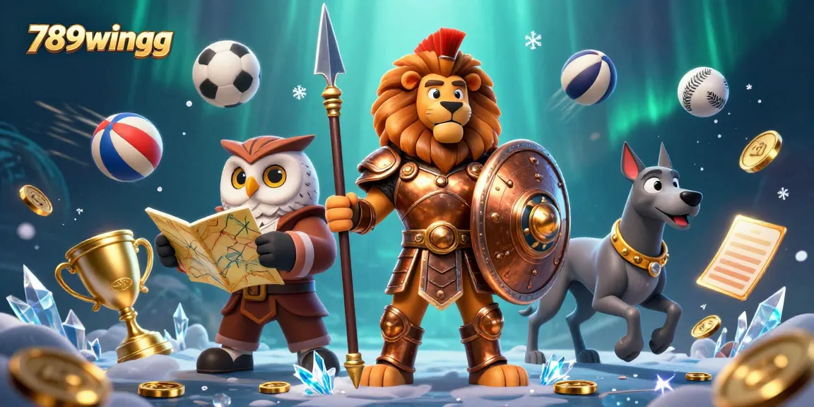 Experience the thrill of 789wingg through sports betting in a vibrant 3D scene with dynamic characters.
