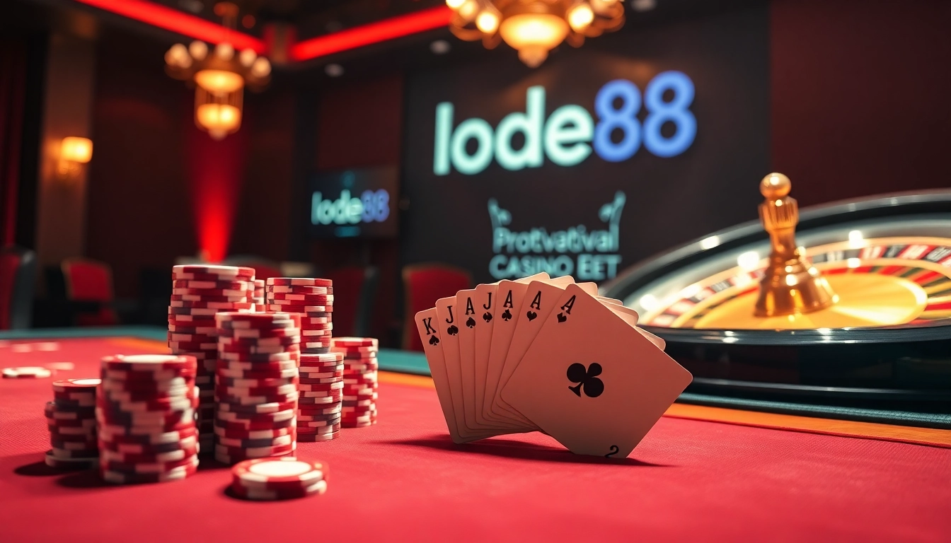 Experience the allure of lode88 with high-stakes poker action at a luxurious casino.