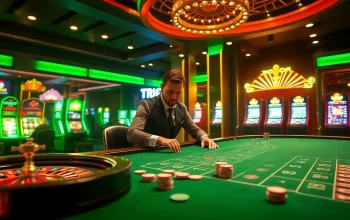 Players engaging in an intense poker game at tr88 casino with vibrant poker chips and cards.