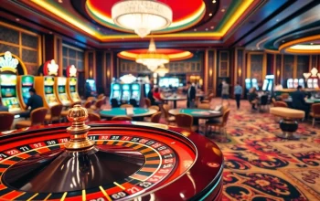 Excited players enjoying games at the SV88 casino, featuring roulette, poker tables, and colorful slot machines.
