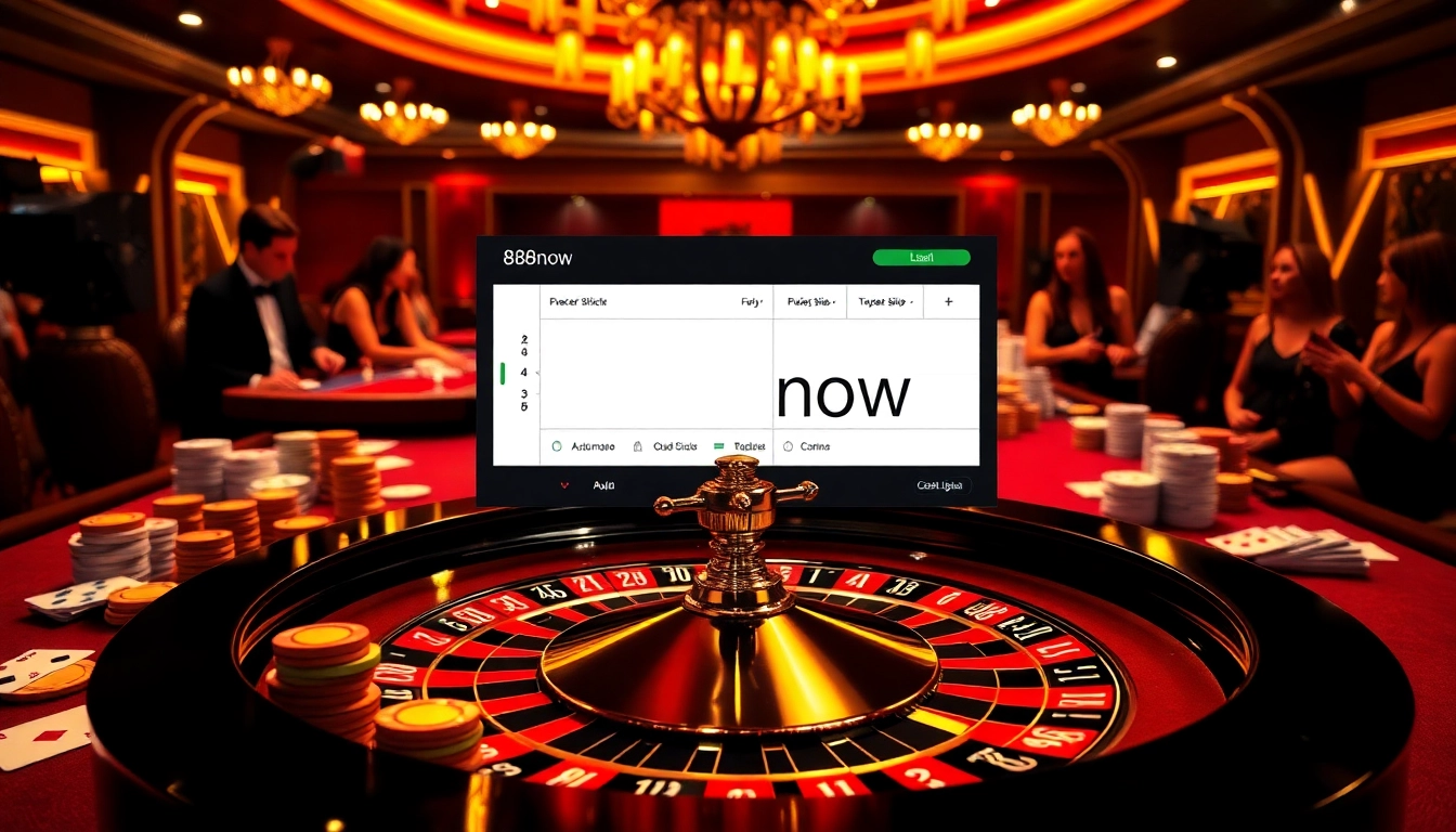 Watch gamblers enjoying a thrilling game at 888now's luxurious casino table.