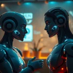 Engaging conversation between AI characters showcasing the allure of sex AI interactions.